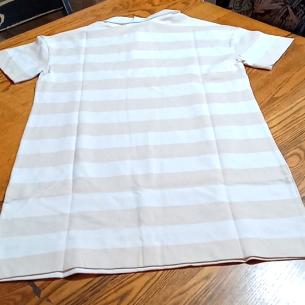 EVERLANE Women Shirt Dress MEDIUM White Cream Tan Work Casual Polo NEW Summer - Picture 5 of 8